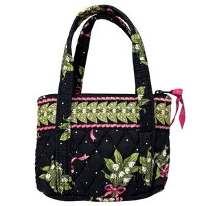 Vintage 90s Vera Bradley Quilted Mini Tote Bag New Hope Print 7"